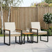 Set de Mobilier pentru Exterior 3 pcs Bej și alb crem poliratan - WALTI WALTI