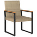 Set de Mobilier pentru Exterior 3 pcs Bej și alb crem poliratan - WALTI WALTI