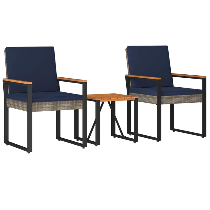 Set de Mobilier pentru Exterior 3 pcs Gri și albastru marin - WALTI WALTI