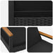 Bancă de exterior cu pernă Negru 107 x 61 x 80 cm poliratan - WALTI WALTI