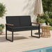 Bancă de exterior cu pernă Negru 107 x 61 x 80 cm poliratan - WALTI WALTI
