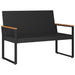 Bancă de exterior cu pernă Negru 107 x 61 x 80 cm poliratan - WALTI WALTI