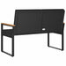 Bancă de exterior cu pernă Negru 107 x 61 x 80 cm poliratan - WALTI WALTI