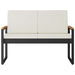 Bancă de exterior Negru și Alb crem 107 x 61 x 80 cm poliratan - WALTI WALTI
