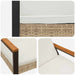 Bancă de exterior Bej și alb crem 107 x 61 x 80 cm poliratan - WALTI WALTI