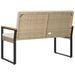 Bancă de exterior Bej și alb crem 107 x 61 x 80 cm poliratan - WALTI WALTI