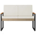 Bancă de exterior Bej și alb crem 107 x 61 x 80 cm poliratan - WALTI WALTI