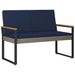 Bancă de exterior Gri și albastru marin 107 x 61 x 80 cm - WALTI WALTI