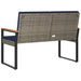 Bancă de exterior Gri și albastru marin 107 x 61 x 80 cm - WALTI WALTI