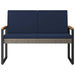 Bancă de exterior Gri și albastru marin 107 x 61 x 80 cm - WALTI WALTI