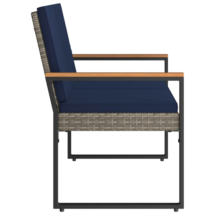 Bancă de exterior Gri și albastru marin 107 x 61 x 80 cm - WALTI WALTI