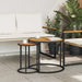 Set de măsuțe de cafea 2 pcs Natural și Negru 55 x 55 x 45 cm - WALTI WALTI