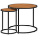 Set de măsuțe de cafea 2 pcs Natural și Negru 55 x 55 x 45 cm - WALTI WALTI