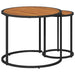 Set de măsuțe de cafea 2 pcs Natural și Negru 55 x 55 x 45 cm - WALTI WALTI