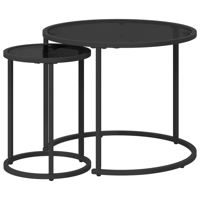Set de măsuțe de cafea 2 pcs 55 x 55 x 45 cm oțel WALTI