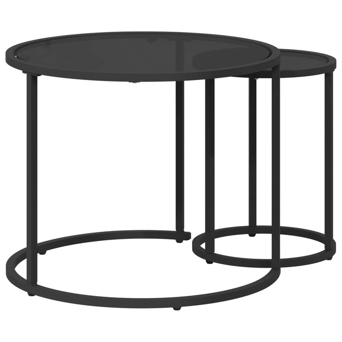 Set de măsuțe de cafea 2 pcs 55 x 55 x 45 cm oțel WALTI