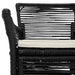 Scaun pentru exterior cu pernă 4 pcs Negru și Crem poliratan - WALTI WALTI