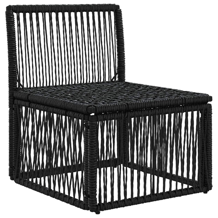 Unitate de sofa fără brațe Negru poliratan - WALTI WALTI