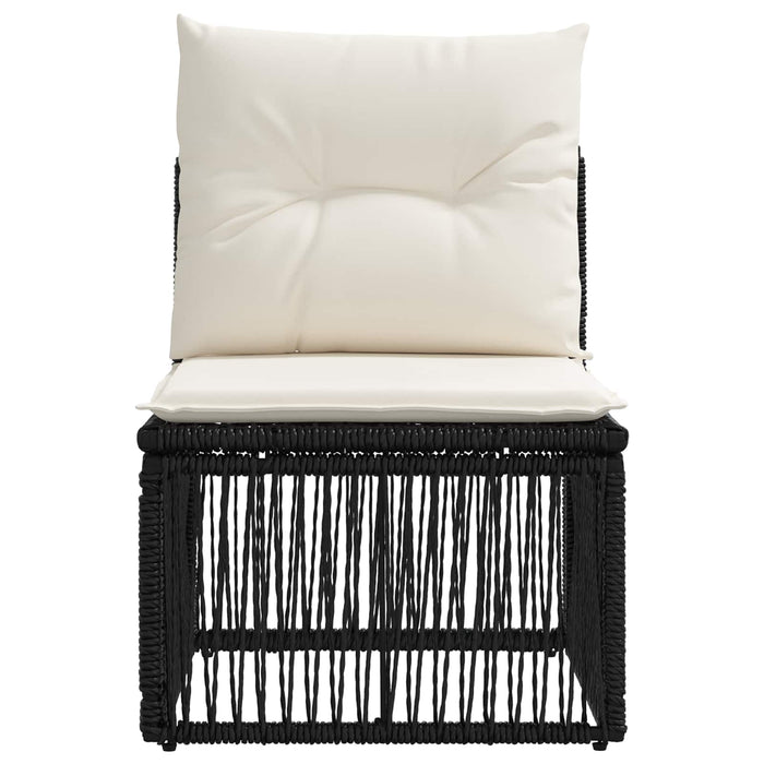 Unitate de sofa fără brațe Negru poliratan - WALTI WALTI
