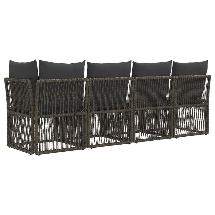 Sofa cu 4 locuri și braț stâng 4 pcs 4-Număr de locuri Gri WALTI