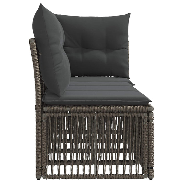 Sofa cu 4 locuri și braț stâng 4 pcs 4-Număr de locuri Gri WALTI