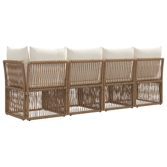 Sofa cu 4 locuri și braț stâng 4 pcs 4-Număr de locuri Bej WALTI