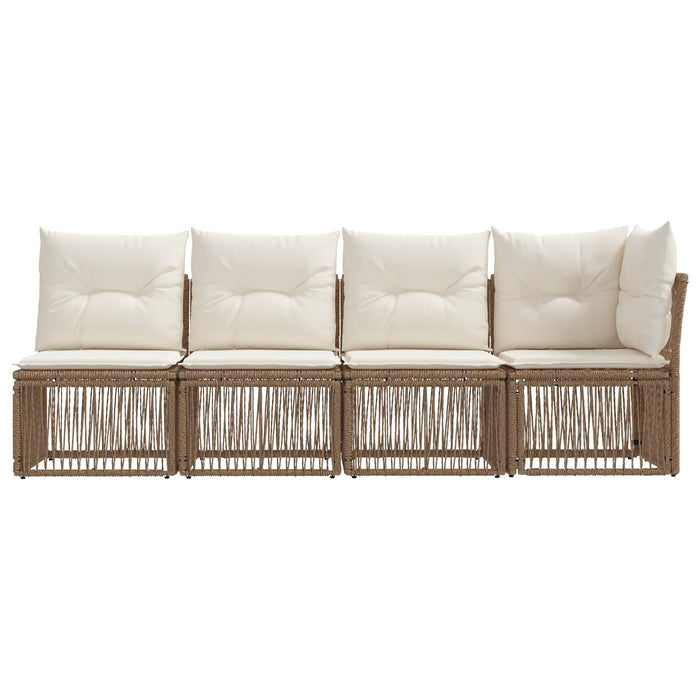 Sofa cu 4 locuri și braț stâng 4 pcs 4-Număr de locuri Bej WALTI