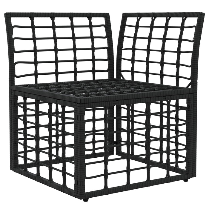 Unitate canapea colțară modulară pentru exterior Negru WALTI