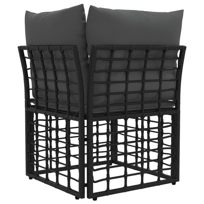 Unitate canapea colțară modulară pentru exterior Negru WALTI