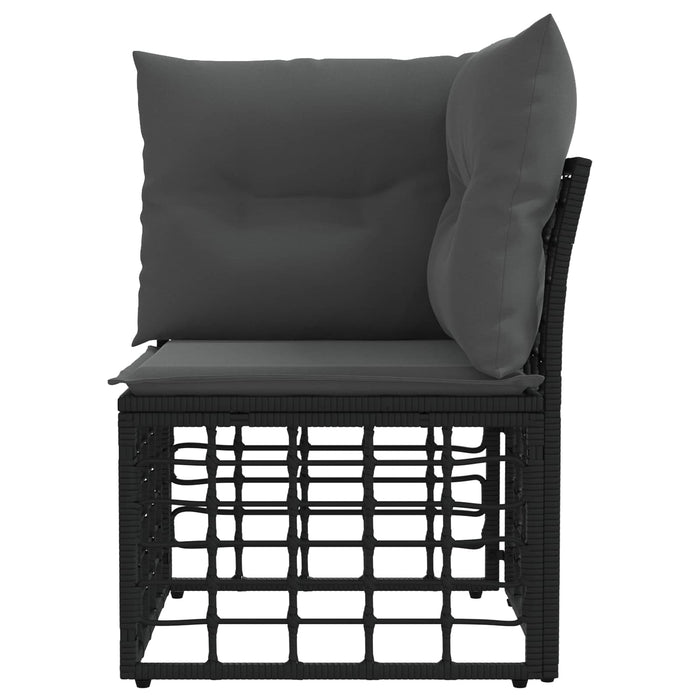 Unitate canapea colțară modulară pentru exterior Negru WALTI