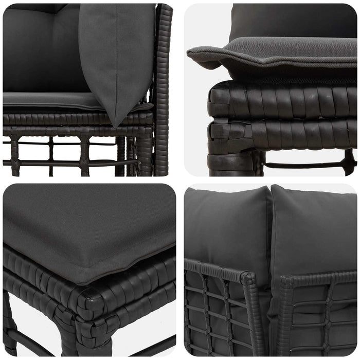 Canapea de grădină cu 4 locuri și braț stâng 4 pcs WALTI