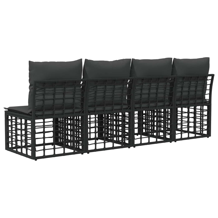 Canapea de grădină cu 4 locuri fără brațe 4 pcs WALTI