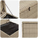 Cutie pentru perne Gri deschis 55 x 55 x 69 cm poliratan - WALTI WALTI
