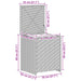 Cutie pentru perne Gri deschis 55 x 55 x 69 cm poliratan - WALTI WALTI