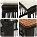 Set de masă pentru grădină 3 pcs Negru și Crem poliratan - WALTI WALTI