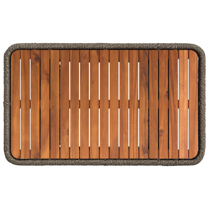 Set de masă pentru grădină 3 pcs Gri și gri închis poliratan - WALTI WALTI