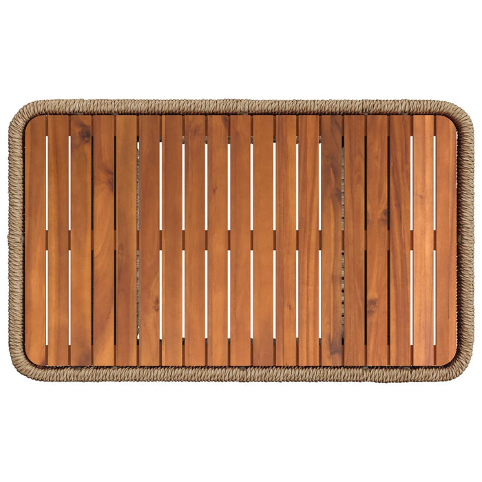 Set de masă pentru grădină cu pernă 3 pcs Bej și crem poliratan - WALTI WALTI
