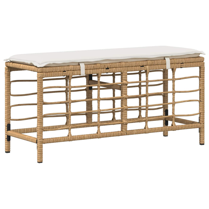 Set de masă pentru grădină cu pernă 3 pcs Natur și Alb - WALTI WALTI