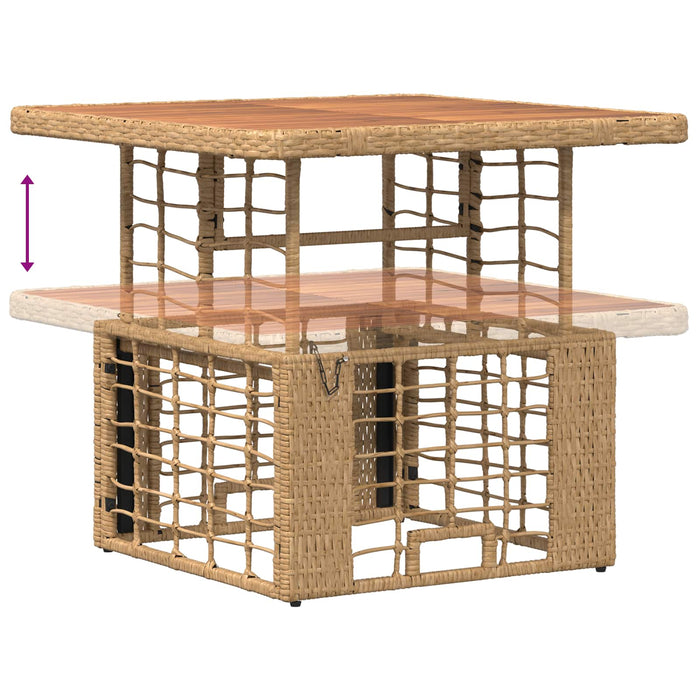 Set de masă pentru grădină cu pernă 3 pcs Natur și Alb - WALTI WALTI