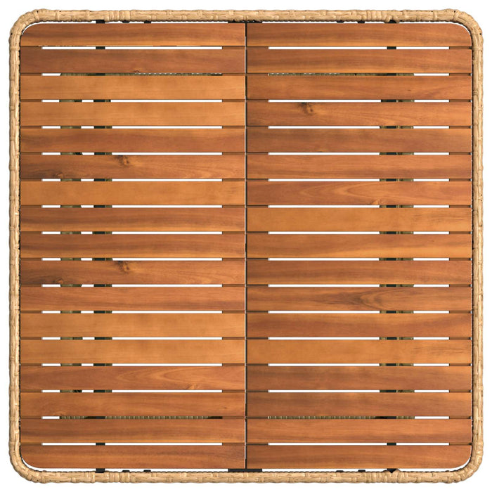 Set de masă pentru grădină cu pernă 3 pcs Natur și Alb - WALTI WALTI