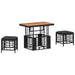 Set de masă pentru grădină cu pernă 3 pcs Negru și Gri - WALTI WALTI