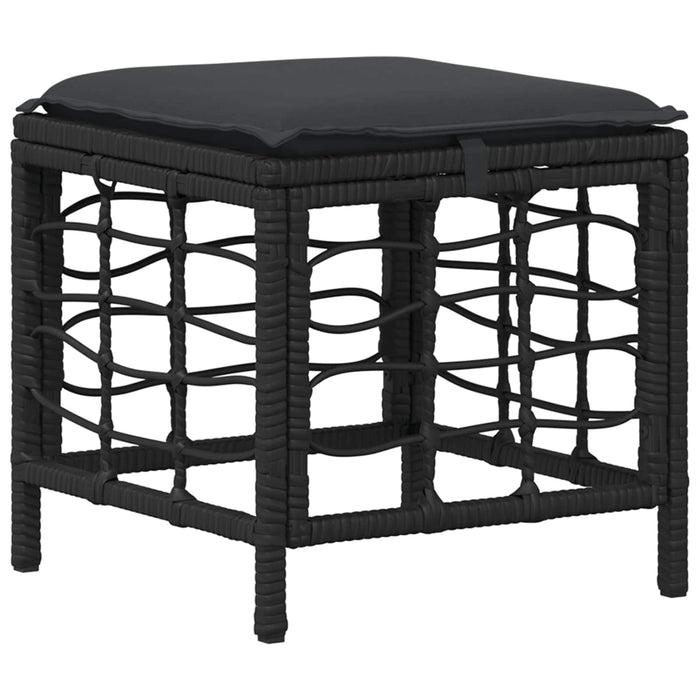 Set de masă pentru grădină cu pernă 3 pcs Negru și Gri - WALTI WALTI