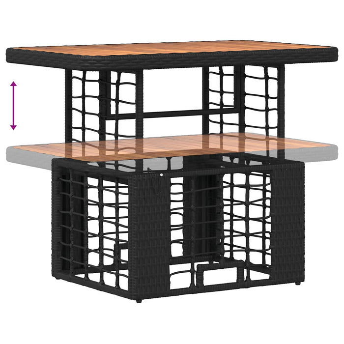 Set de masă pentru grădină cu pernă 3 pcs Negru și Gri - WALTI WALTI