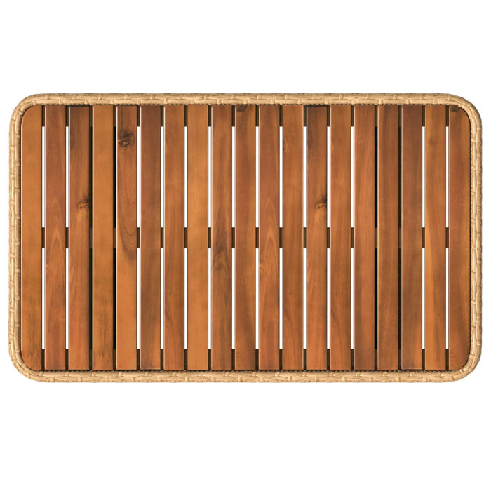 Set de masă pentru grădină cu pernă 3 pcs Natur și Alb - WALTI WALTI