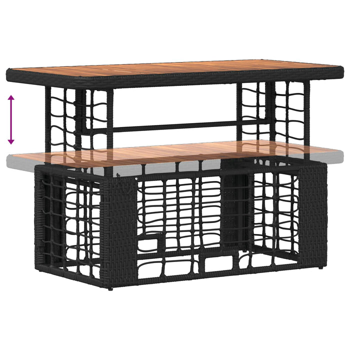 Set de masă pentru grădină cu pernă 4 pcs Negru și Gri - WALTI WALTI