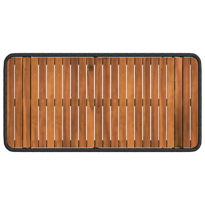 Set de masă pentru grădină cu pernă 4 pcs Negru și Gri - WALTI WALTI