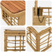 Set de masă pentru grădină cu pernă 4 pcs Natur și Alb - WALTI WALTI