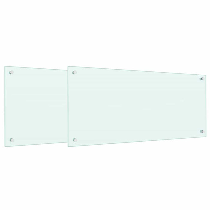 Spate de bucătărie 2 pcs Alb 90 x 40 cm sticlă securizată - WALTI WALTI