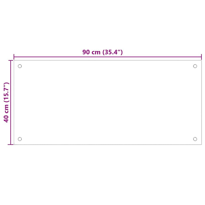 Spate de bucătărie 2 pcs Alb 90 x 40 cm sticlă securizată - WALTI WALTI