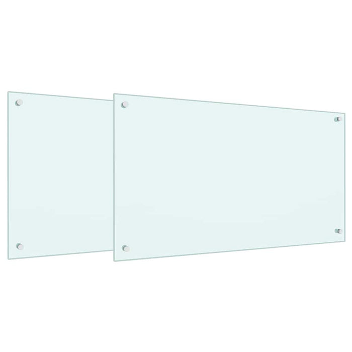 Spate de bucătărie 2 pcs Alb 90 x 50 cm sticlă securizată - WALTI WALTI